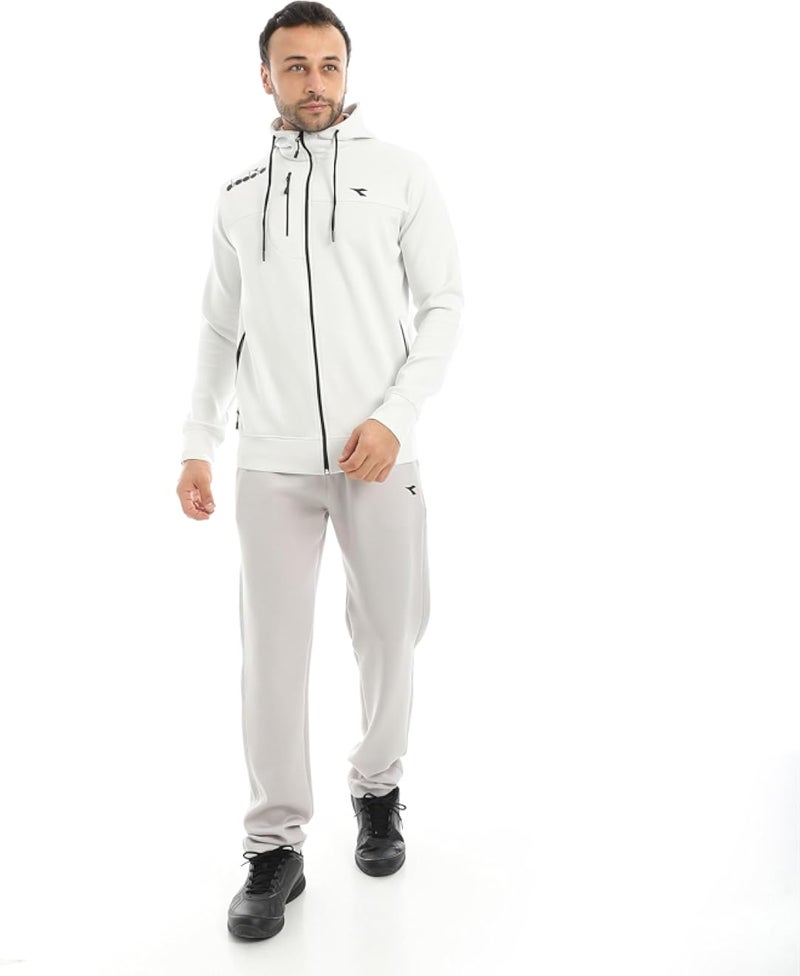 Diadora Men Sport Hoodie Training Suit - White Size: M