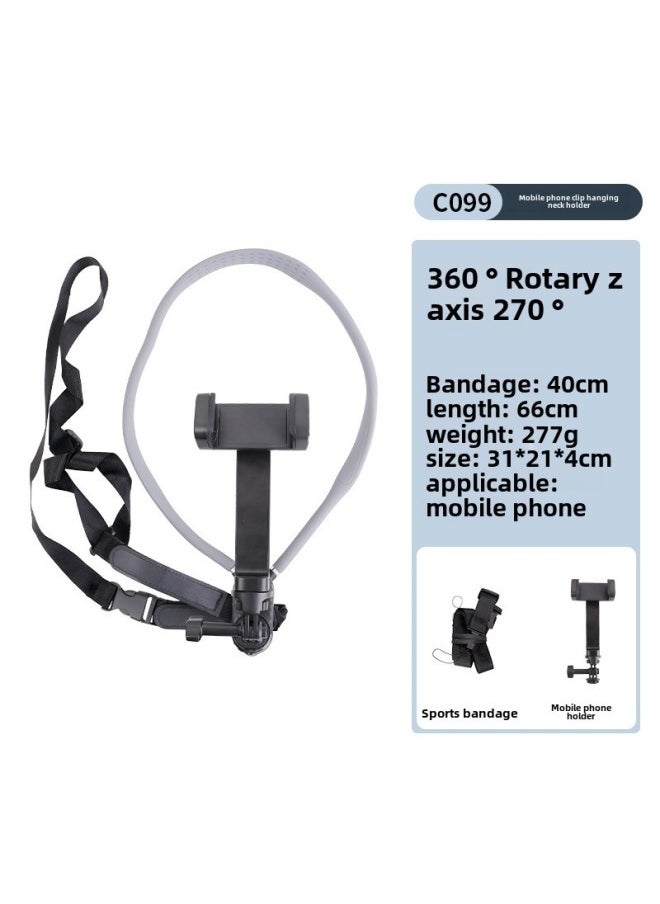 GoPro Chest Fixed Neck Hanging Live Anti-shake Shooting First-person Perspective Mobile Phone Magnetic Hanging Neck-Color:C099 Set - Image 1