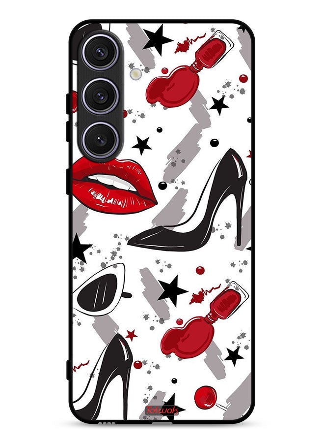 Tolwak Samsung Galaxy S24 5G Protective Case Cover Lipstick And Shoes Art - Image 1