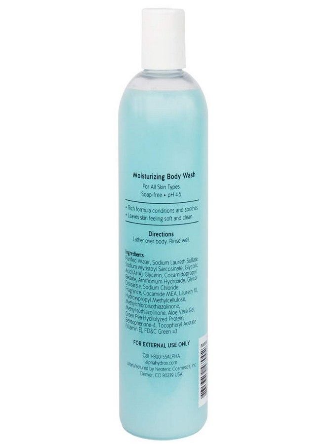 Alpha Skin Care - Alpha Skin Care Moisturizing Body Wash | Anti-Aging Formula | Glycolic Alpha Hydroxy Acid (AHA) | Vitamin E & Aloe Vera | Conditions & Soothes | For All Skin Types | 12 Fl Oz - Image 1