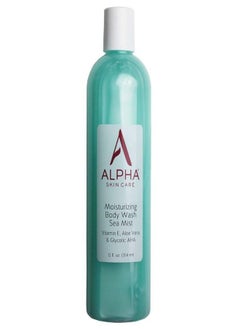 Alpha Skin Care Moisturizing Body Wash | Anti-Aging Formula | Glycolic Alpha Hydroxy Acid (AHA) | Vitamin E & Aloe Vera | Conditions & Soothes | For All Skin Types | 12 Fl Oz