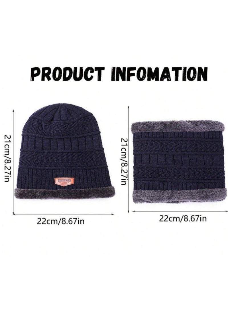 SARAOONT 2 Pcs Kids Winter Hat and Scarf Set Ages 3 to 13 Warm Knit Beanie with Plush Lining for Boys and Girls  - Image 3