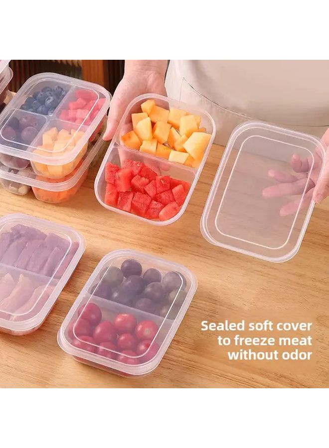 4 Grid Sealing Lid Storage Container Set 4 Piece with Lids Reusable Refrigerator Fresh Keeping Box for Meat Vegetables And Fruits Preservation Kitchen - Image 5
