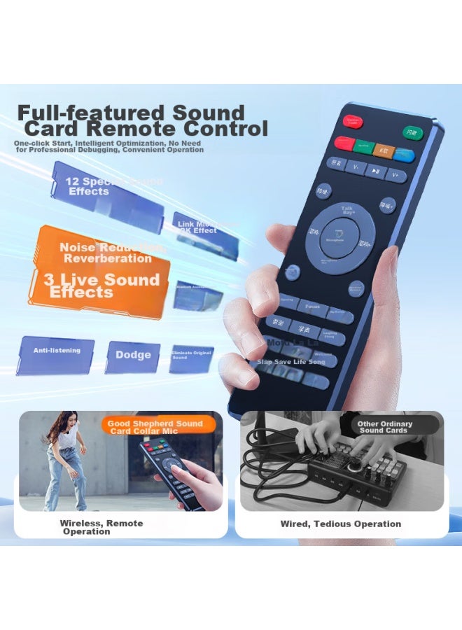 The Good Shepherd Good Shepherd Wireless Lavalier Microphone Receiver, Outdoor Noise-cancelling Microphone, Video Recording And Audio Capture Device, For Tiktok Influencers, Singing Karaoke, Compatible With Mobile Phones And Computers - Image 2