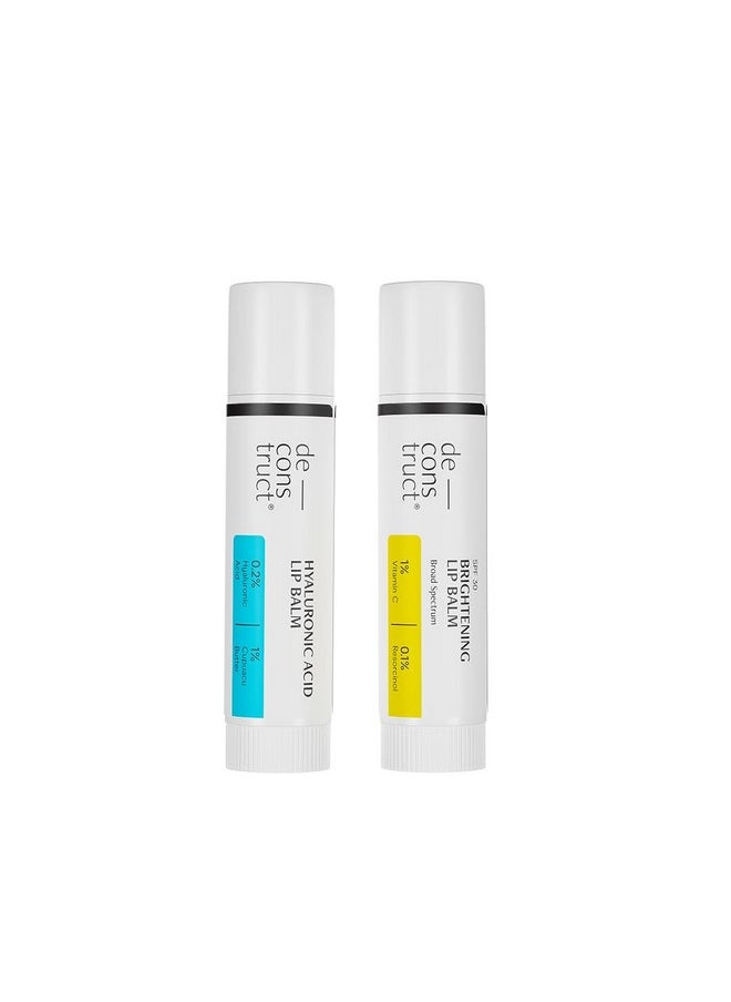 Deconstruct 'S Day & Night Lip Care Duo|1% Vitamin C & 0.1% Resorcinol And 0.2% Hyaluronic Acid & 1% Cupuacu Butter|Lip Balm For Women And Men|4Gm Each|Pack Of 2, Blue  - Image 1