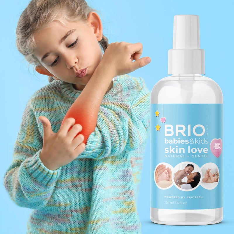 BRIOTECH Babies & Kids Skin Love Soothing Hypochlorous Acid Spray, Calm Redness & Bumps, Support Against Diaper Irritation, 4 fl oz - Image 3