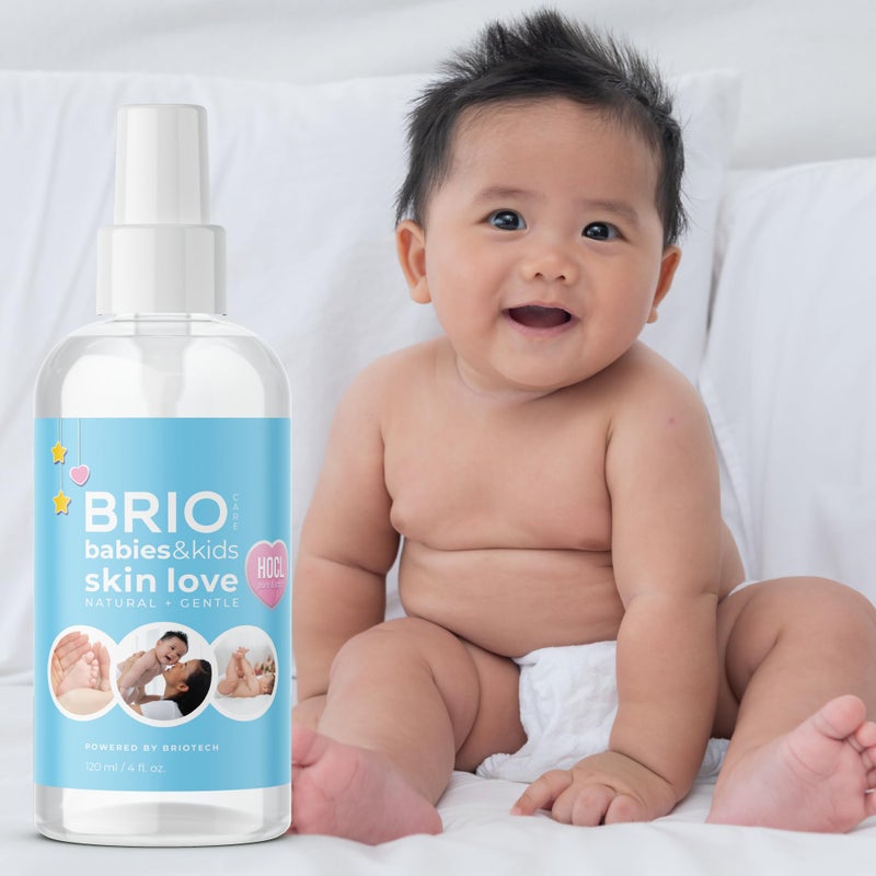 BRIOTECH Babies & Kids Skin Love Soothing Hypochlorous Acid Spray, Calm Redness & Bumps, Support Against Diaper Irritation, 4 fl oz - Image 2