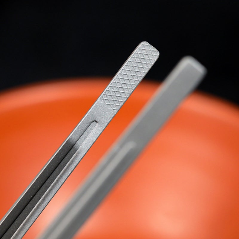 Titanium Barbecue Tongs: Anti-Rust Super Lightweight, Flavor-Free Food-Safe Design - No-Touch Head, Textured Grip, Multi-Functional Spork for Outdoor Camping Home Grilling - Image 3