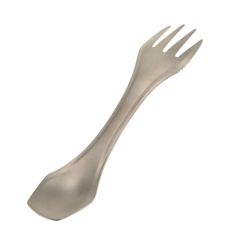 Titanium Barbecue Tongs: Anti-Rust Super Lightweight, Flavor-Free Food-Safe Design - No-Touch Head, Textured Grip, Multi-Functional Spork for Outdoor Camping Home Grilling - Image 2