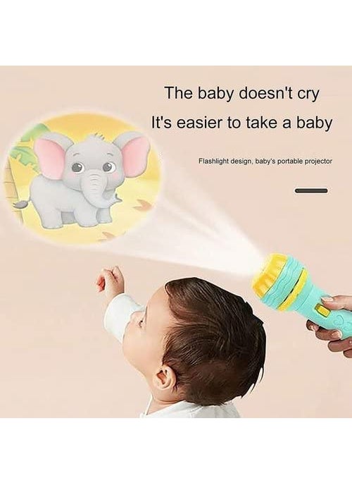 Calyrex - Calyrex 6 Slides 48 Patterns Mini Projector Torch Toy Slide Flashlight Projector Torch for Kids Projection Light Toy Slide Flashlight Lamp Education Learning Night Light Before Going to Bed - Image 1