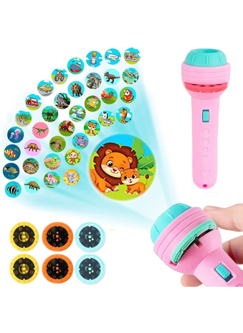 Calyrex - Calyrex 6 Slides 48 Patterns Mini Projector Torch Toy Slide Flashlight Projector Torch for Kids Projection Light Toy Slide Flashlight Lamp Education Learning Night Light Before Going to Bed - Image 1