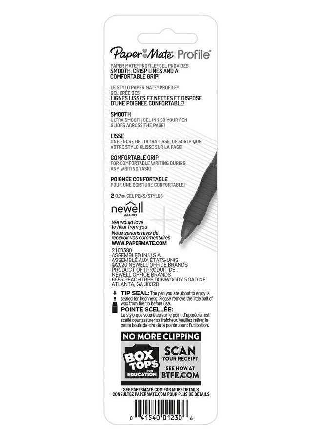 Paper Mate Profile Retractable Gel Pens 2 Pack  - Image 3