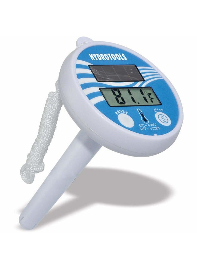 SWIMLINE HYDROTOOLS Solar Powered Digital LCD Thermometer Large Floating Easy Read For Water Temperature Shatter Resistant With String For Outdoor And Indoor Swimming Pools Spas Ponds Bathtubs - Image 2