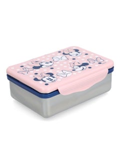 STOR Stainless Steel Rectangular Minnie Mouse Theme Lunch Box Multicolor 193 ml  - Image 3