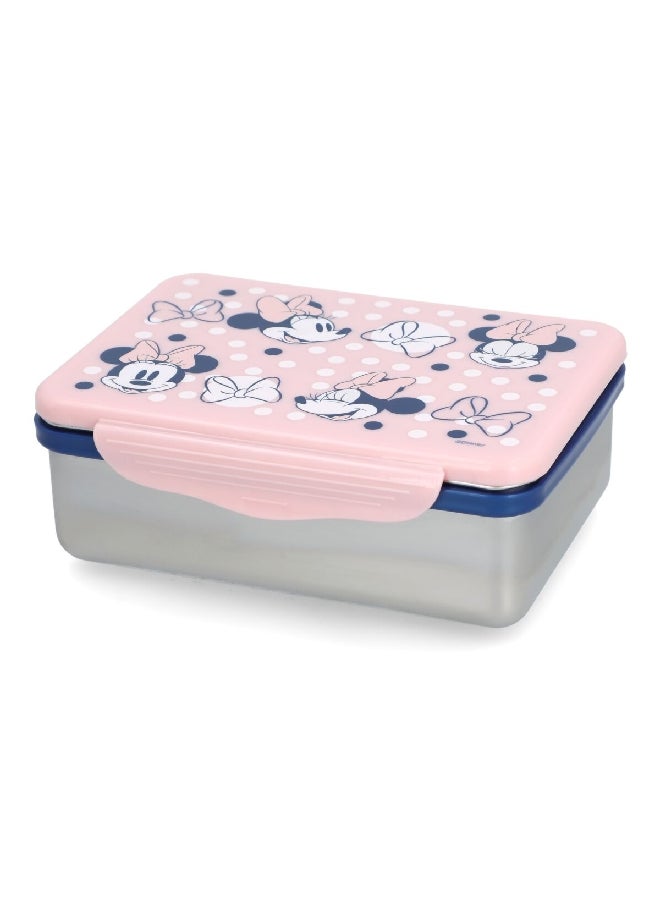 STOR Stainless Steel Rectangular Minnie Mouse Theme Lunch Box Multicolor 193 ml  - Image 2
