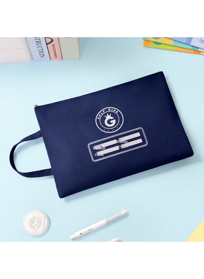 Golf Elementary School Tutoring Bag Children's Handheld Subject Bag For Boys And Girls Lightweight Large Capacity Doent Test Paper Homework Bag - Image 1