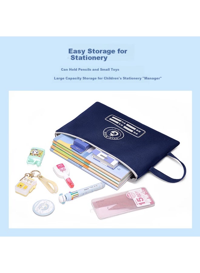 Golf Elementary School Tutoring Bag Children's Handheld Subject Bag For Boys And Girls Lightweight Large Capacity Doent Test Paper Homework Bag - Image 3