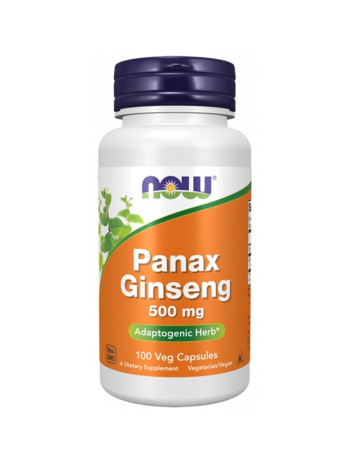 now Panax Ginseng 500 mg 100 Veg Capsules