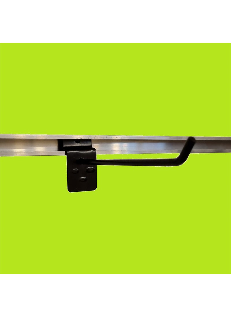 İstanbul Manken Istanbul Mannequin 200 Pieces 25 cm Channel Panel Hook Shelf Hanger Black  - Image 3