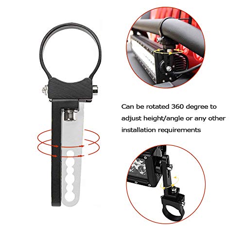 MOTLTECH Bull Bar LED Light Mounts - 1.75" Tube Clamps, 2pcs for Off Road Lights - Image 3