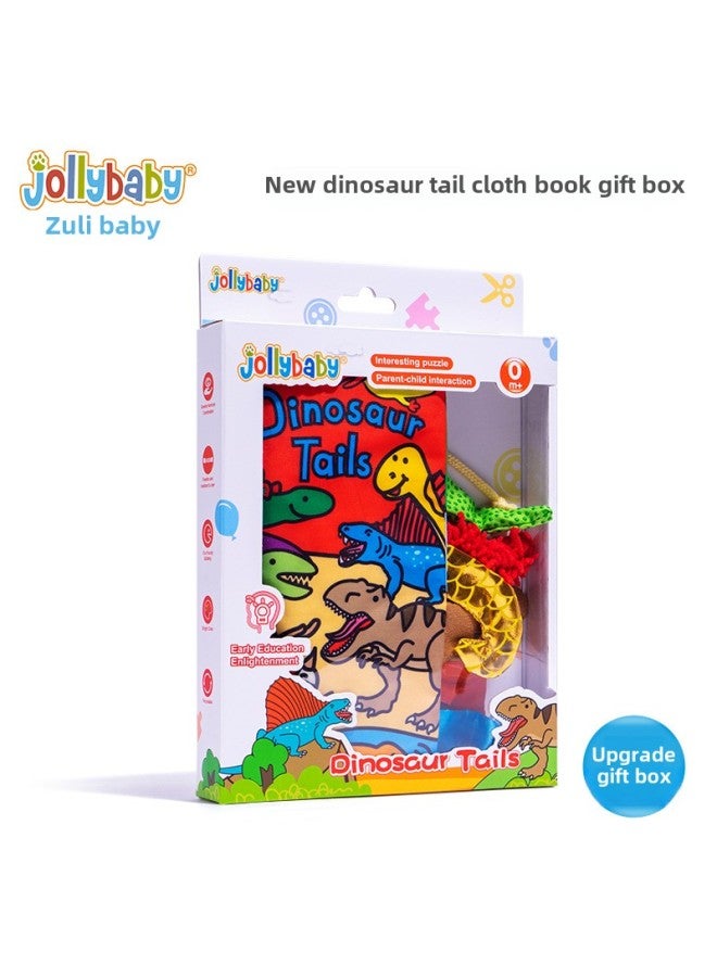 Jollybaby Gift Box Tail Cloth Book 0-3 Years Old Baby Educational Enlightenment Early Education Cloth Book Toy-Color:(gift Box) Dinosaur Tail Cloth Book  - Image 1