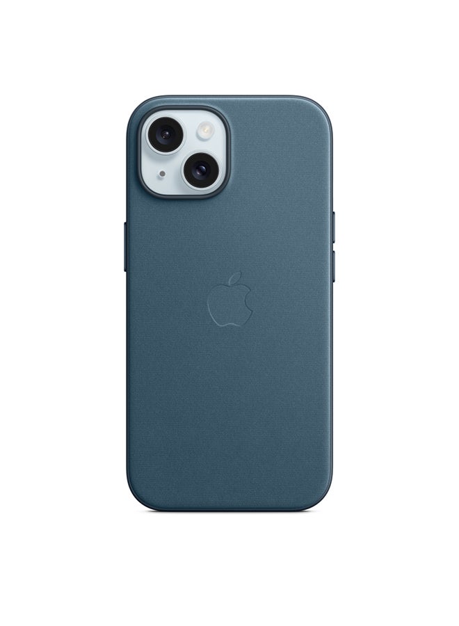 Apple iPhone 15 Plus 128GB Blue 5G With FaceTime - International Version with iPhone 15 Plus FineWoven Case with MagSafe - Pacific Blue - Image 2