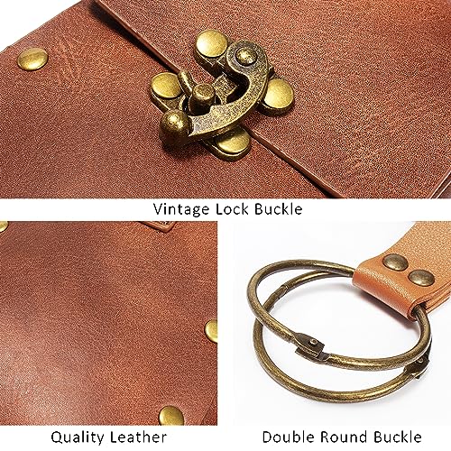 SUMGOGO Belt Pouch Waist Bag Fanny Pack Steampunk Phone Holder Medieval Bag Leather Belt Renaissance Cosplay Costume Accessories (1-Brown) - Image 5
