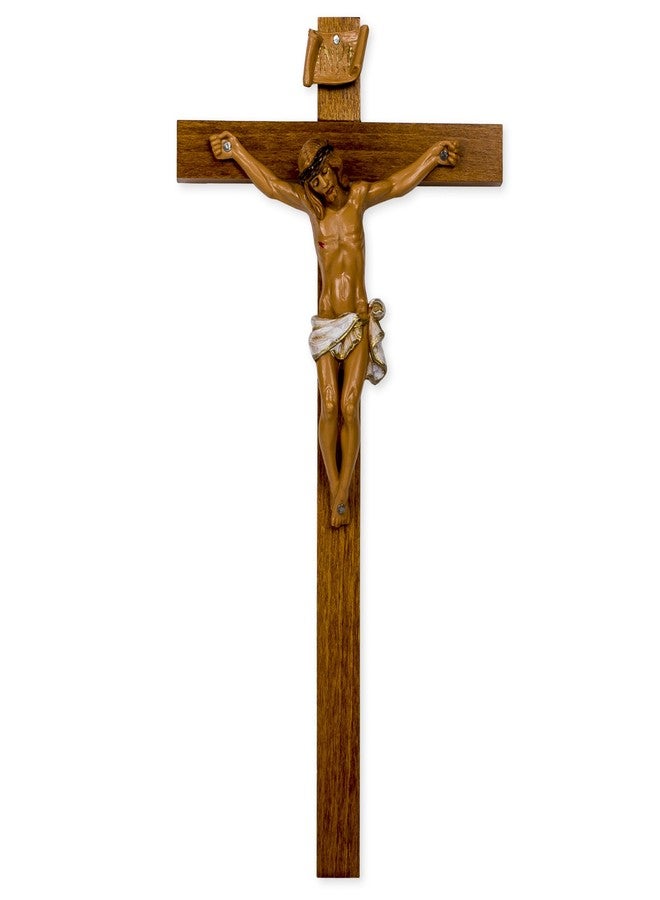 Fontanini Crucifixes Fontanini Millennium Crucifix Features a Hand Painted Body of Christ on a Wood Cross, 8.75-Inch - Image 1