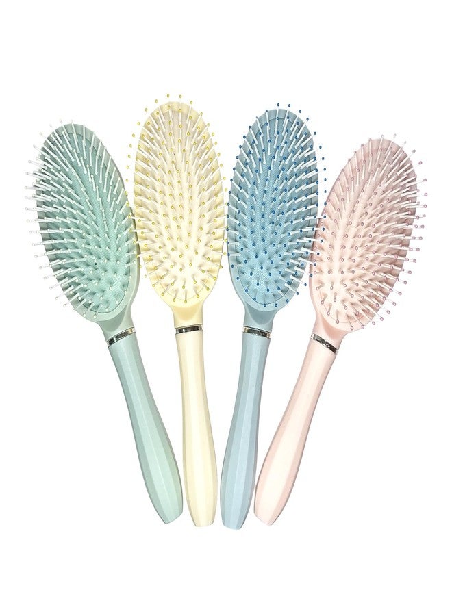 COMBELLE Hair Brush for Women & Men - Detangling, Anti-Static, Scalp Massage Paddle Brush - Soft Bristle Plastic Hair Brush for All Hair Types - Straight, Curly, Frizzy & Wet Hair - Image 3