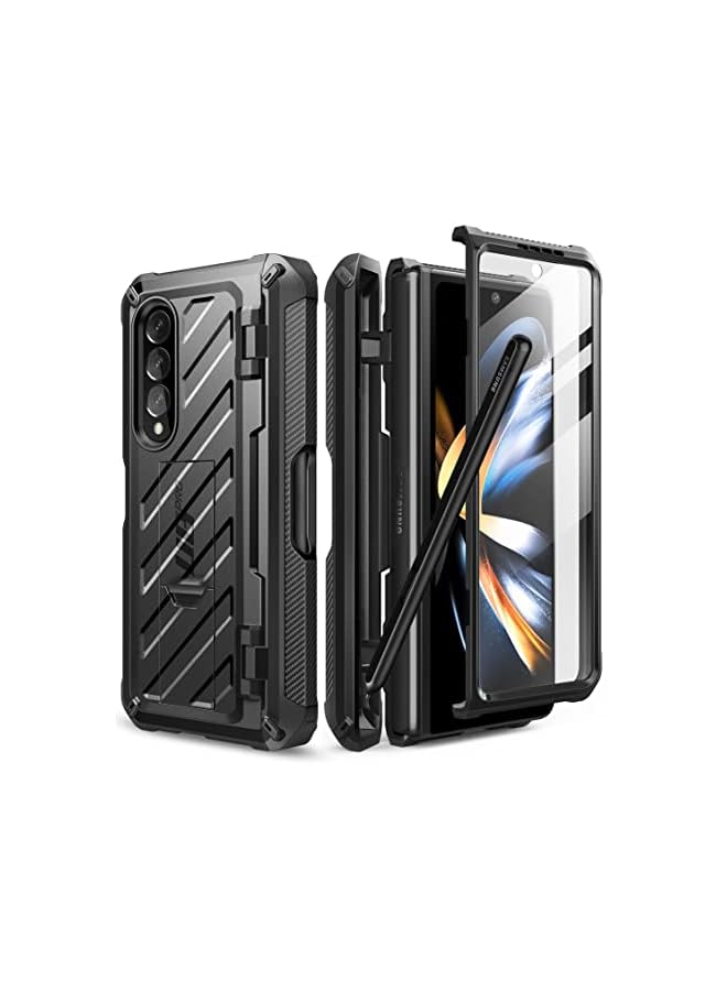 سوبكيس حافظة Unicorn Beetle Pro لهاتف Samsung Galaxy Z Fold 4 5G (2022)، حافظة متينة بطبقة مزدوجة لكامل الجسم مع واقي شاشة مدمج ومسند وفتحة قلم S - Image 2