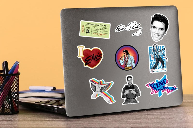GRAPHICS & MORE Elvis 50ct Vinyl Large Deluxe Stickers Variety Pack - Laptop, Water Bottle, Scrapbooking, Tablet, Skateboard, Indoor/Outdoor Quick use-switch compatible build - Image 5
