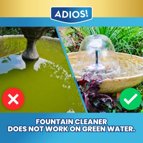 Adios! Fountain Cleaner and Clarifier for Outdoor and Indoor Fountains – Safe for Plastic, Metal, Glass and Stone (16oz) - Image 5