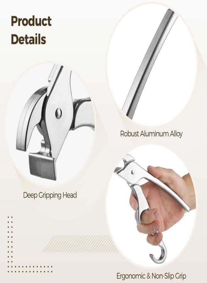 Lnrueg 2 PCS Pizza Pan Gripper, Aluminum Alloy Pizza Pans Grabber Clip, Hot Plate Gripping Tool for Deep Dish Pizza, Microwave Oven Baking Pan Holder, Camping Cooking Tools for Kitchen Baking Dishes - Image 4