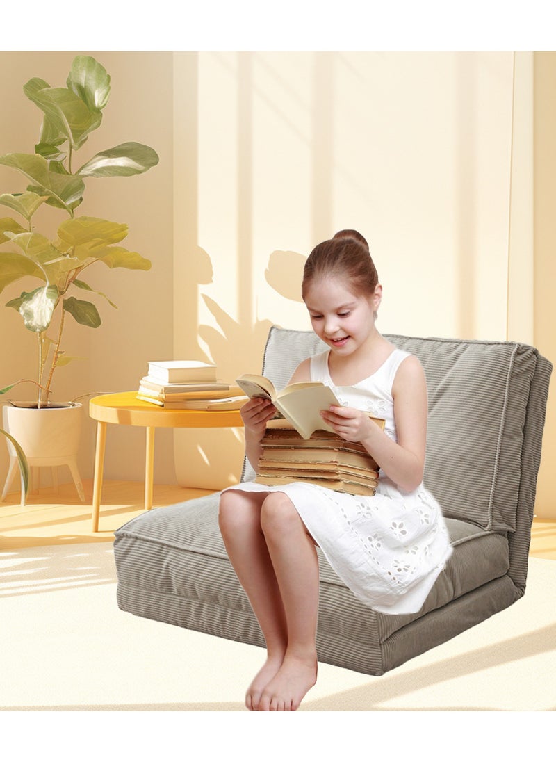 VUCATIN - Folding Sofa Bed Convertible Sleeper Chair Foldable Matress with Back Support Portable Fold Out Chair Bed Comfy Floor Sofa Lounge for Living Room Bedroom (White) - Image 1