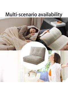 VUCATIN Folding Sofa Bed Convertible Sleeper Chair Foldable Matress with Back Support Portable Fold Out Chair Bed Comfy Floor Sofa Lounge for Living Room Bedroom (White)  - Image 5