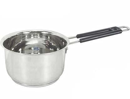 Stephy Stainless Steel Induction Sauce Pan 20 cm + 22 cm and 0.75 LTR. +1 LTR. with Black Bakelight Handle - Image 2