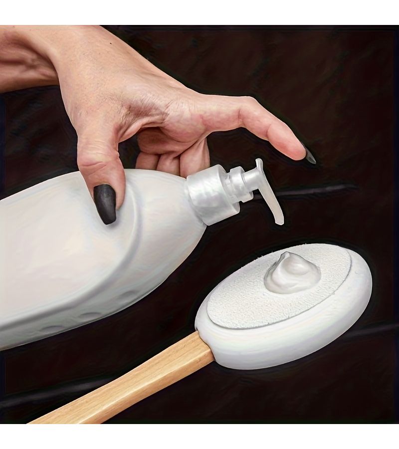 Multi Function Lotion And Sunscreen Applicator 1pc Brush Head With Wooden Handle - Image 1