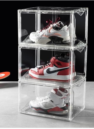 Shoe Storage Box Clear Shoe Organizer for Closet Stackable Shoe Boxes Storage Bins Foldable Shoe Rack Large Shoe Box Sneaker Holder Container Shoe Display Case with Magnetic Door 3 PCS - pzsku/Z2841B6DC8C44D003F7D6Z/45/_/1713153566/0b611622-c0c0-409a-b0af-c37acf52b045