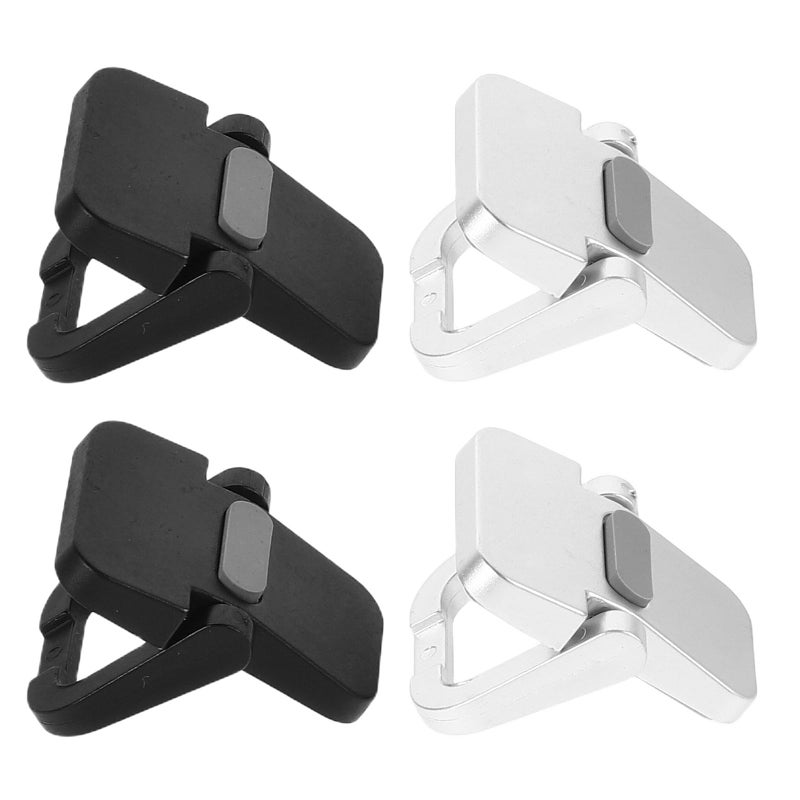 Silver Black Mini Laptop Stand 2 Pack Portable Ergonomic Riser for Home Office Desk - Image 2