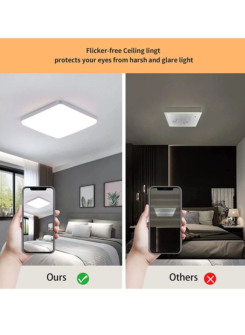 Goeco Ceiling Light LED Square Ceiling Light Modern Ultra-Thin LED Ceiling Lamp for Bathroom Kitchen Bedroom  - Image 5