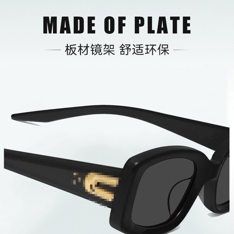 Gm Acetate Sunglasses For Women, High-End Fashion Nylon Inner Green Lens Square Acetate Sunglasses For Men Ash Acetate Glasses - Image 3