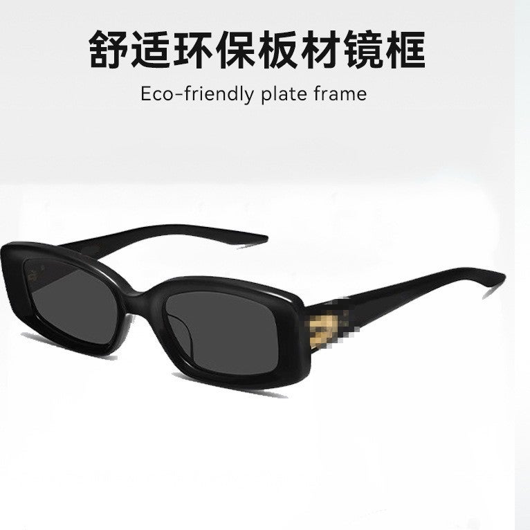 Gm Acetate Sunglasses For Women, High-End Fashion Nylon Inner Green Lens Square Acetate Sunglasses For Men Ash Acetate Glasses - Image 2