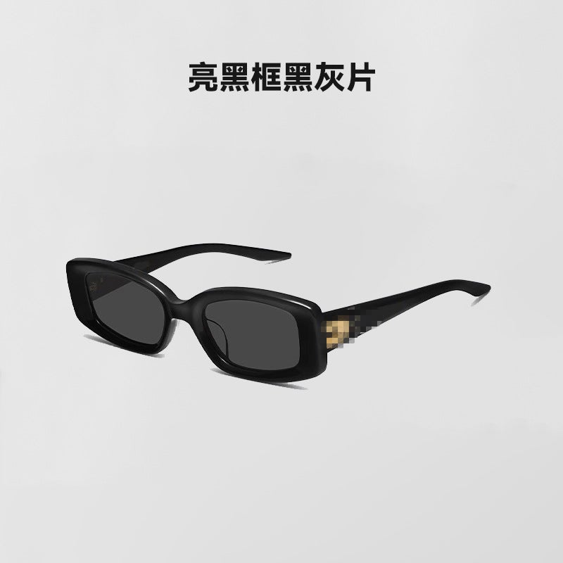 Gm Acetate Sunglasses For Women, High-End Fashion Nylon Inner Green Lens Square Acetate Sunglasses For Men Ash Acetate Glasses - Image 1