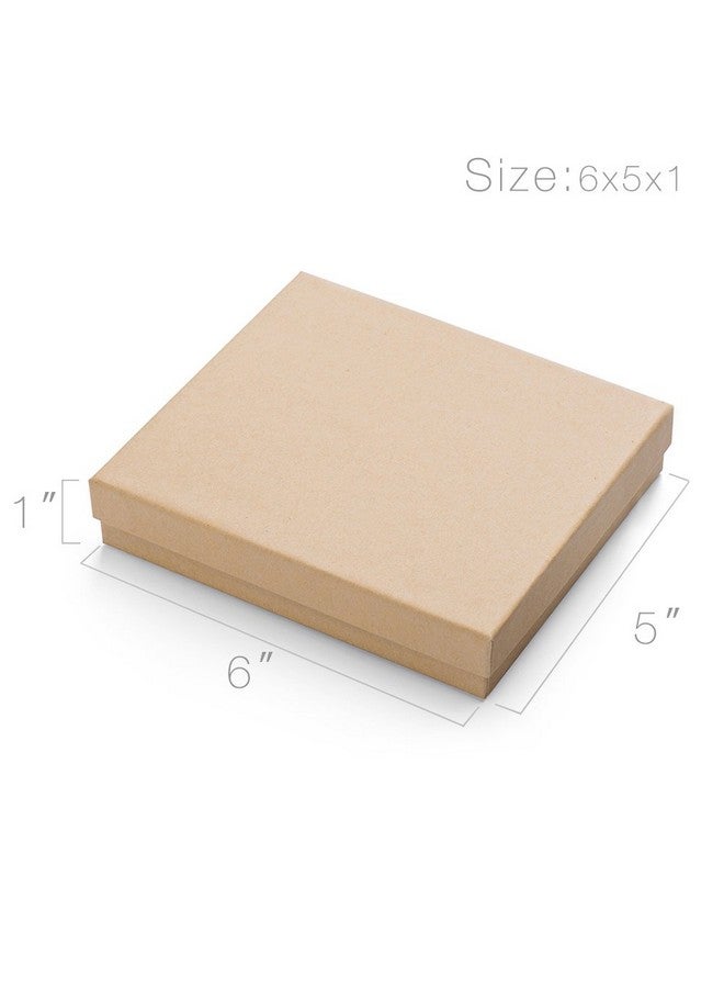 MESHA Brown Jewelry Gift Boxes With Lids 10 Pc 6X5X1 Cotton Filled Jewelry Boxes Necklace Gift Box Bracelet Gift Box Earring Box Bulk Jewelry Boxes For Shipping Small Business Accessories - Image 2