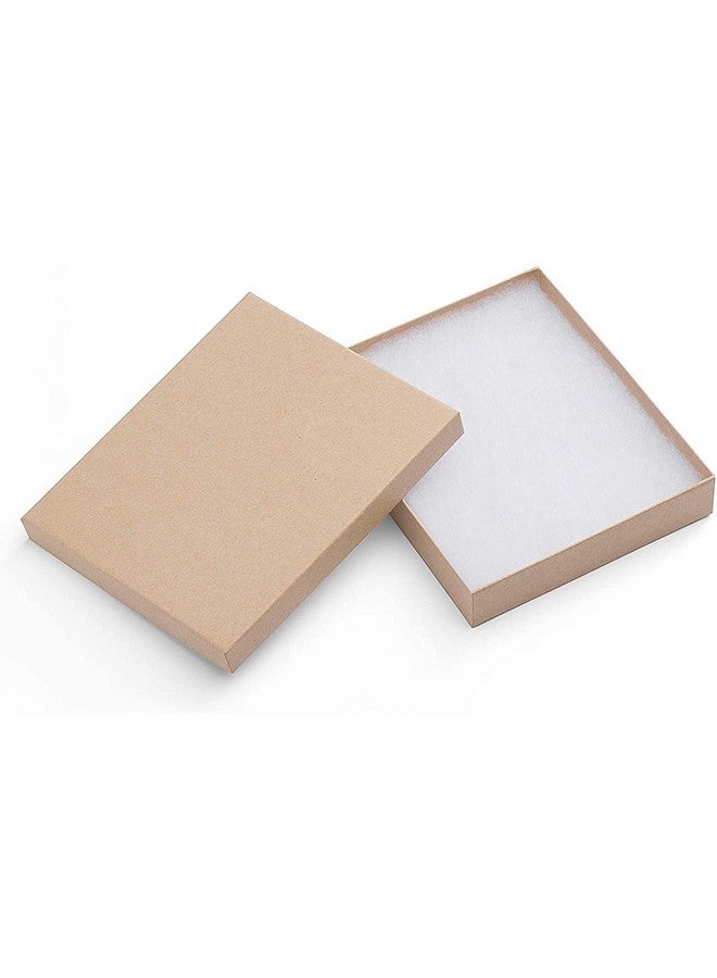 MESHA Brown Jewelry Gift Boxes With Lids 10 Pc 6X5X1 Cotton Filled Jewelry Boxes Necklace Gift Box Bracelet Gift Box Earring Box Bulk Jewelry Boxes For Shipping Small Business Accessories - Image 1