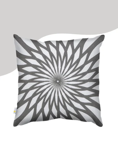 Donetella Decorative Embroidered Cushion Cover Black/white 45x45Cm(Without Filler)