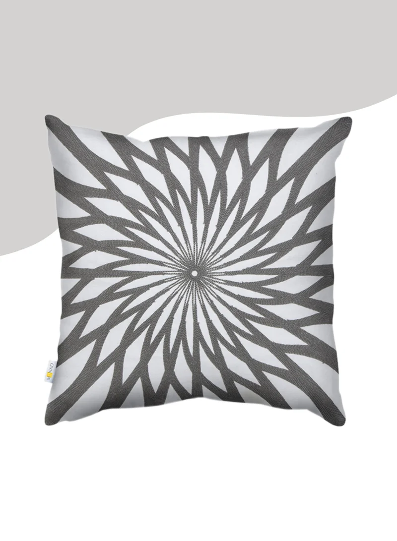 Donetella Decorative Embroidered Cushion Cover Black/white 45x45Cm(Without Filler)