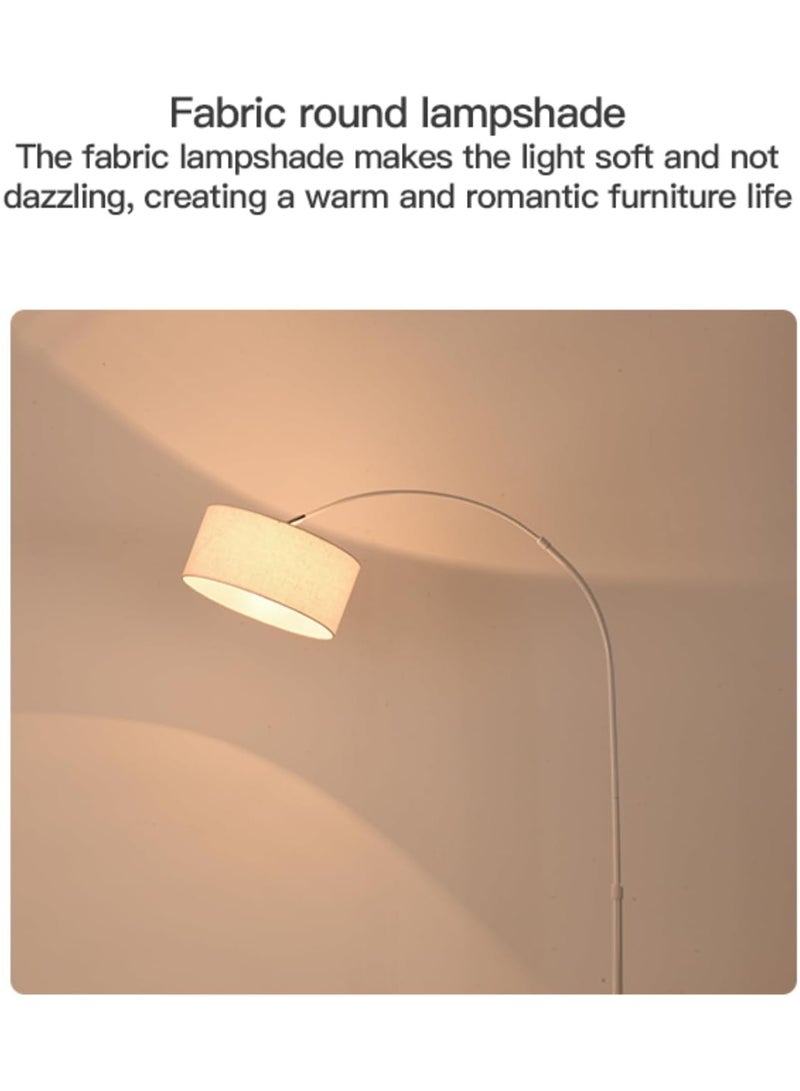 SHARPDO Modern Floor Lamp with Shelf Adjustable Pure Natural Marble Elegant Floor Lighting with Tray Interior Lighting Decoration Standing Light with Shelves White - Image 3