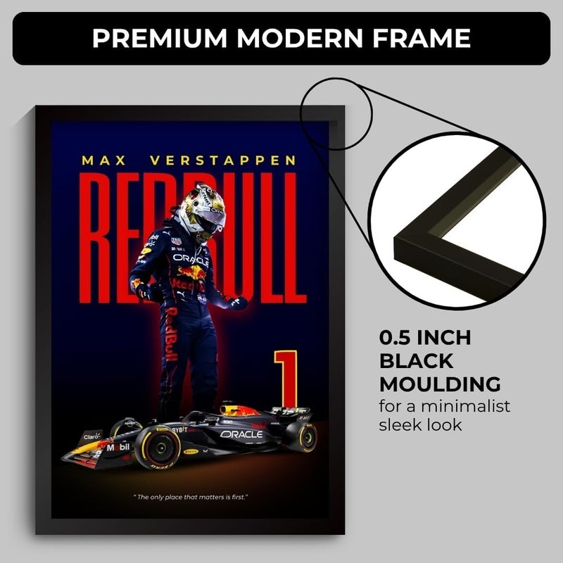 Funk You Store Max Verstappen Poster Redbull F1 Poster | Framed Red Bull F1 Car A4 Sized (31 x 23 cm) | Max Verstappen Frame | Redbull Car Posters for Wall, Gift for Boys, Formula 1 Frames | Formula 1 Framed - Image 5