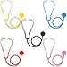 RoundFunny 5 Pack Boys Girls Kids Stethoscope Toy Disposable Plastic Stethoscope Real Working for Girls Boys Doctor Kit Role Play Costume Pretend Game Accessories - Image 2